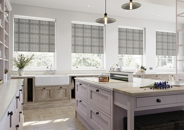 Montrose (Blackout), Tartan Grey - Twist&Fit Roller Blind - Image 7